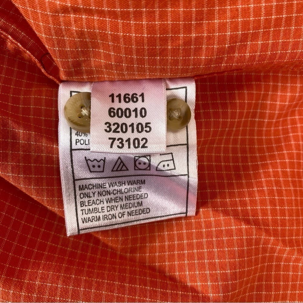 Antigua Auburn University Men's Orange Check Button-Down Shirt XL - Picture 7 of 8